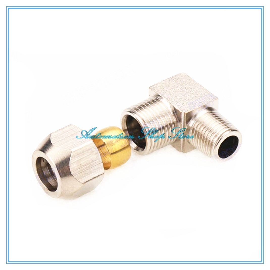 Compression Fitting Brass - Pneumatische fittingen Buitendraad Elleboog Messing Fit