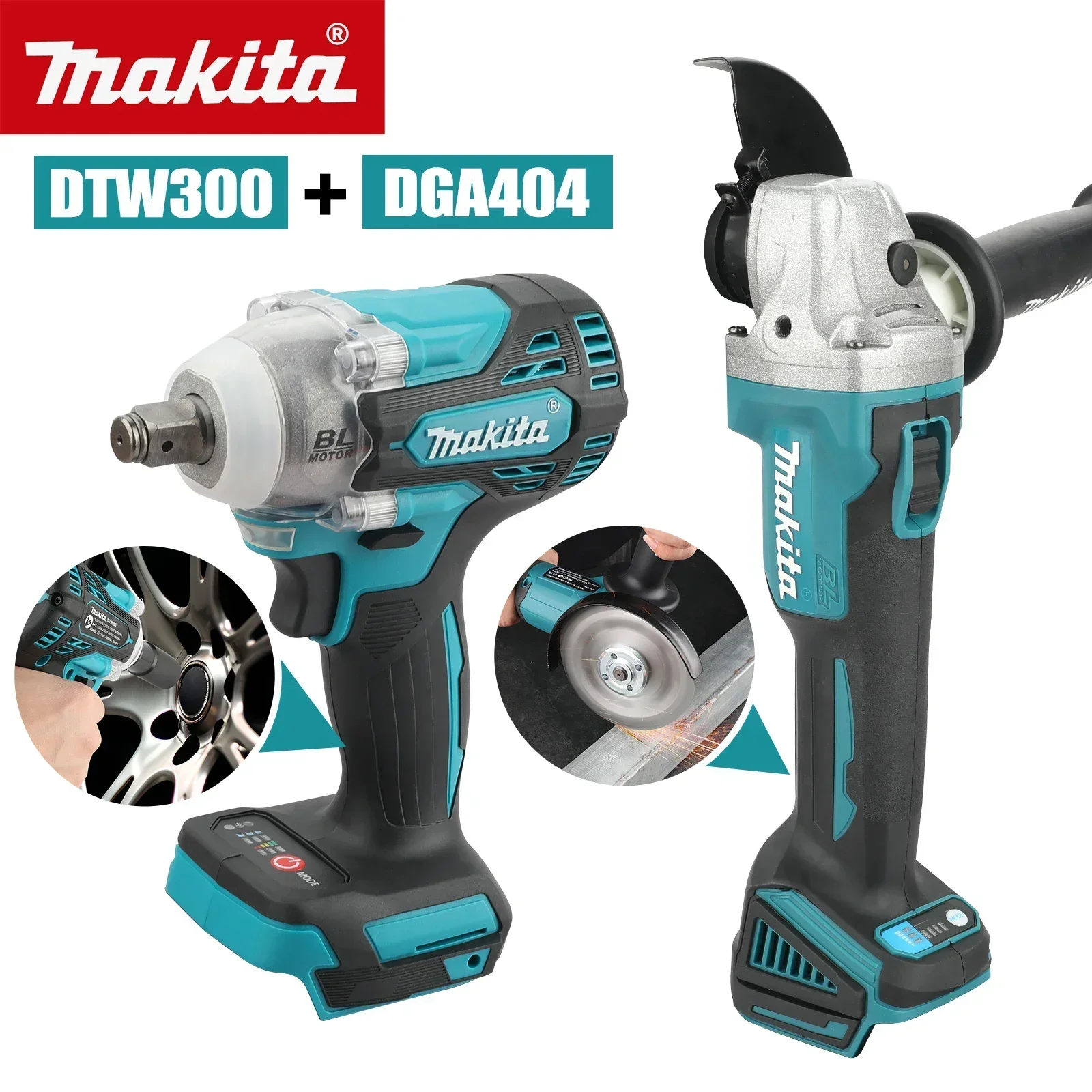 Makita Drill Dtw300 - Makita DTW300 DGA404 draadloze combiset, 18V