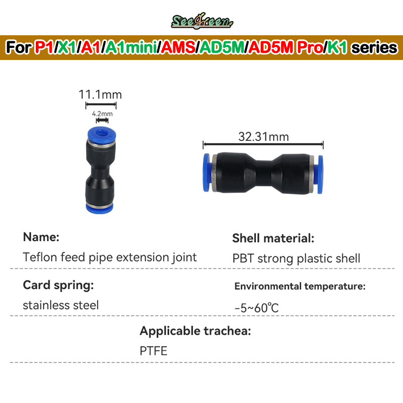 1/2/3pcs 3D Printer PTFE Pneum - Ptfe Tape Thread recensie en prijs