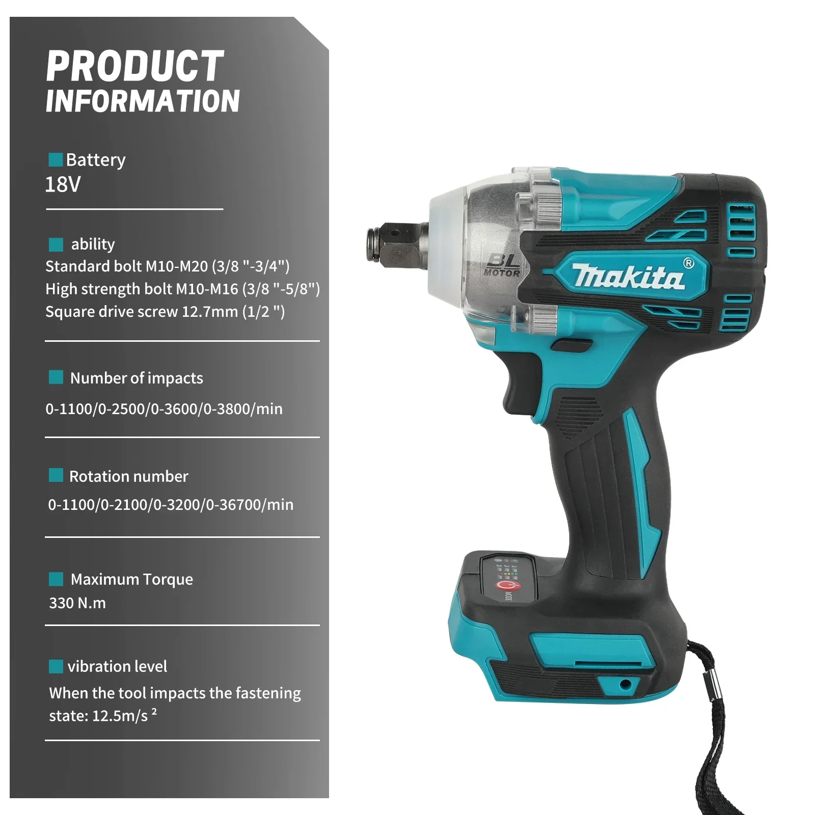Voor Makita DTW300 330N·m Slag - Makita Drill Dtw300 recensie en prijs